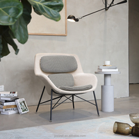 2023 Jeawell Offre Spéciale chaise de loisirs en tissu confortable siège bas avec fauteuil haut pour centre de salon