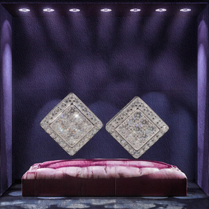 Iced 925 Silver Gold Plated Screw <b>Back</b> Round Brilliant Cut Moissanite Stud <b>Earrings</b> Hip Hop Jewelry Men - Product Image 3