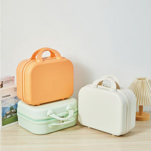 14 inç moda <span class=keywords><strong>Mini</strong></span> hafif su geçirmez kozmetik çantası taşınabilir fermuar kapatma küçük bavul plastik iplik - Product Image 1