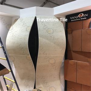 Tuiles <span class=keywords><strong>de</strong></span> revêtement extérieur en travertin VANJOIN, <span class=keywords><strong>pierre</strong></span> en porcelaine, mcm, ignifuge, léger, souple, flexible, tuile murale - Product Image 5
