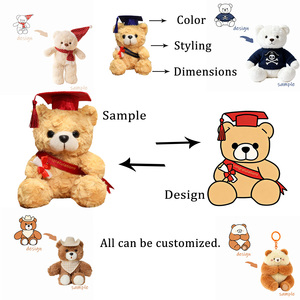 Juguetes de Peluche Personalizados: Nuevo y Popular Oso de Peluche Suave de 18cm, Relleno de Algodón PP, Regalo de Graduación para Niños, Juguetes Económicos - Product Image 5