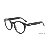 Lunettes de vue Montures en acétate de diamant optique Lunettes tendance Montures personnalisées Lunettes de luxe pour hommes et femmes