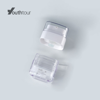Nouvelle conception YGH – Flacon carré sans air 30ml/50ml en PETG pour emballage de sérum, lotion, crème, écran solaire et shampoing