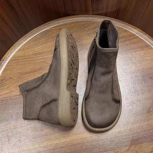 Botas de Tobillo para Hombre 2026, de Cuero Genuino, Suela Suave, Cómodas, de Caña Alta, Casuales, con Cierre de Cremallera, Punta Redonda, Botas Cortas para Hombre - Product Image 2
