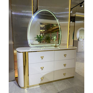 Juego de Muebles de Dormitorio de Lujo Moderno con Estructura de Madera, 5 Piezas, Cama Doble King Size de Madera Blanca, Nuevo Diseño 2025 - Product Image 5