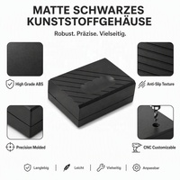 Boîtier de projet OEM/ODM personnalisé en ABS, boîte de jonction IP54 pour instruments électroniques avec installation de carte de circuit, noir