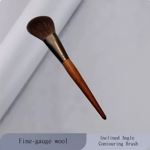 Ensemble de <span class=keywords><strong>pinceaux</strong></span> de maquillage pour le visage avec manches en bois DIY et poils naturels, incluant des <span class=keywords><strong>pinceaux</strong></span> pour blush, des <span class=keywords><strong>pinceaux</strong></span> éventail, des <span class=keywords><strong>pinceaux</strong></span> à blush angulaires, des <span class=keywords><strong>pinceaux</strong></span> à estomper plats, taille standard - Product Image 2