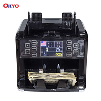 Compteur de billets OKYO vertical intelligent à dénomination unique, totalisation, qualité professionnelle, tri automatique, infrarouge magnétique 1200