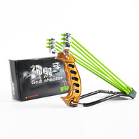 Slingshot de pêche robuste pour camping en extérieur, support de pêche puissant, lance-pierre métallique capable de tirer sur les poissons, accessoires de pêche au poignet pour la pêche en lac