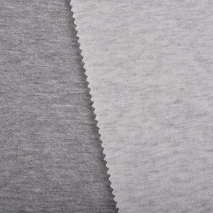 Professional Supplier Polyester Cotton Grey Fleece Hoodie Fabric For Coat And Sweatshirt