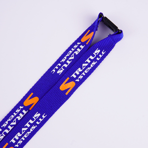 Tùy chỉnh thân thiện với môi phẳng dệt ID dây đeo trắng/Nylon Polyester dây buộc tùy chỉnh in kim loại móc hội nghị khuyến mại - Product Image 3