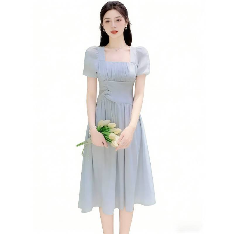 French Style White Polka Dot Maxi