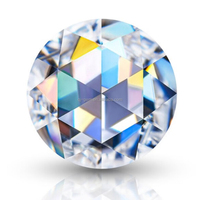 Excellente forme ronde dos plat rose coupe moissanite diamant GRA certificat DEF couleur blanc moissanite pierre en vrac en gros