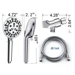 Pommeau de douche à main chromé moderne avec rotation à 25 degrés pour ensemble de salle de bain - Product Image 2