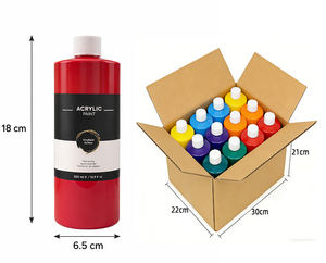 Peinture acrylique non toxique pour toile, 500ml, peinture de couleur pour artiste - Product Image 1