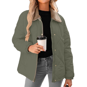 Chaqueta Safari de Moda para Mujer, Diseño 00144, Impermeable, de Sarga, para Invierno - Product Image 1