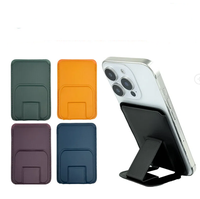 Porte-cartes magnétique en cuir de haute qualité avec logo personnalisable, portefeuille magnétique pour téléphone, portefeuille magnétique en cuir