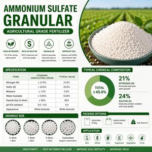 Engrais au sulfate d'ammonium, cristaux blancs de qualité pour l'apport en azote et la santé du sol - Product Image 4