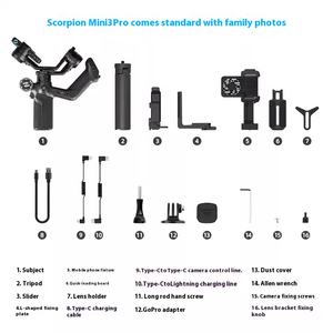 Stabilizzatore <span class=keywords><strong>Gimbal</strong></span> Professionale FeiyuTech SCORP <span class=keywords><strong>Mini</strong></span> <span class=keywords><strong>3</strong></span> <span class=keywords><strong>Pro</strong></span> a <span class=keywords><strong>3</strong></span> Assi con Touch Screen per Fotocamere Mirrorless e DSLR - Product Image 6