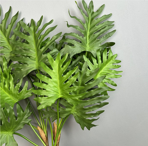 Feuilles artificielles en gros, style « Spring Rain », fausse verdure, plante Swiss Cheese, grandes feuilles, toucher doux, feuilles de Monstera artificielles - Product Image 4