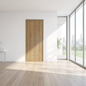 Porte en panneau de bois massif WPC imperméable Pima, surface finie, design décoratif, style moderne, garantie de 3 ans pour modèle de cour - Product Image 2