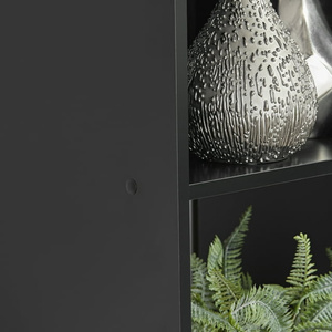 Étagère de rangement à 6 cubes, bibliothèque à 3 niveaux, meuble de salon, chambre à coucher, étagère de présentation, bureau à domicile, étagère en bois moderne, noir - Product Image 4