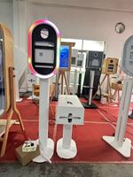 Photomaton portable en métal, station de selfie Bluetooth Wi-Fi avec support d'imprimante, compatible iPad, DSLR et smartphone pour mariage et fête