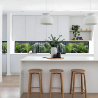 Fenêtre à cadre mince en aluminium à faible valeur U, vitrage fixe haute performance pour maison passive moderne