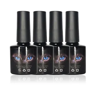 Esmalte de uñas de Gel de ojo de gato coreano, logotipo personalizado, botellas de lujo, 7,5 ML, esmalte de uñas de Gel reflectante con purpurina de diamante Disco