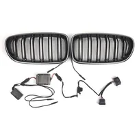 Calandre avant de voiture, calandre de course, grilles avec éclairage LED blanc pour BMW Série 5 F10 F11 2010-2016 51137261355 51137261356