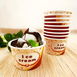 Cuenco de papel para helados de grado alimenticio PE desechable personalizado para llevar a prueba de agua/tablero de marfil a prueba de aceite/papel para tazas de helado FBB - Product Image 3