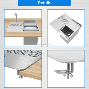 Stainless Steel Drop In Ice <b>Bin</b> Ice <b>Bin</b> Bar Station Ice <b>Bin</b> Dispenser - Product Image 5