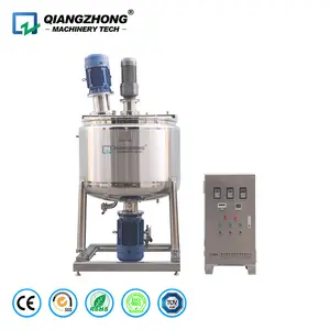 Ss304/316L mixing tank vacuum liquid emulsify dispersing tank with electric heating body lotion face cream making machine