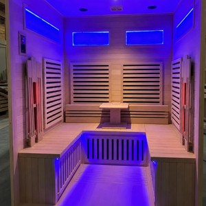 Sauna Tradicional Interior para el Hogar, Sauna Seca de Madera de Hemlock para 4 Personas, Certificación <span class=keywords><strong>CE</strong></span>, Sauna de Vapor Doméstica de Lujo para la Salud - Product Image 3