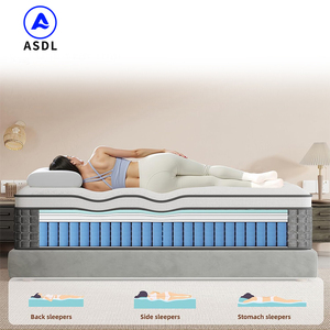 Colchón de Látex Natural al por Mayor, Colchón de Espuma Viscoelástica con Resorte Comprimido, Tejido de Masaje Cómodo, Colchón de Gel Sólido, Tamaño King y Queen - Product Image 5