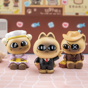 Caja Sorpresa de Figuras de Resina de Gatos Salvajes Yu Mo, Muñeco de Animal de Dibujos Animados, Regalo para Niños y Adultos, Decoración de Escritorio - Product Image 4