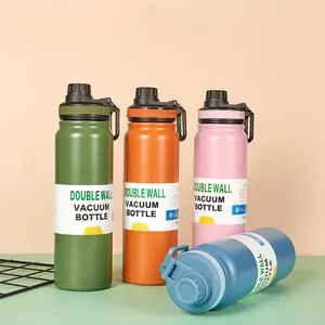 סיטונאי צבעוני פה קטן בקבוק מים 304 בקבוק נירוסטה עם מכסה לספורט בחוץ