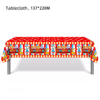 Fournitures de fête sur le thème du cirque, clown, décoration d'anniversaire pour enfants, vaisselle jetable, gobelet en papier, assiette, serviette, ballon, fête prénatale