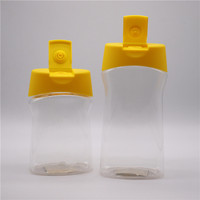Botol Saus Plastik Food Grade MAYSURE 8oz 250ml untuk Kecap, Permen & Cokelat dengan Tutup Ulir, Dapat Digunakan Terbalik
