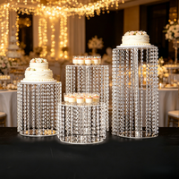 Support à gâteau transparent pour décoration de fête de printemps, présentoir à dessert pour mariage
