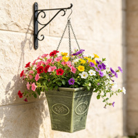 Jardinière murale vintage de 7,2 pouces, pot de fleurs mural vieilli pour balcon