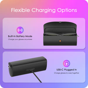 Étui de recharge rechargeable 3500 mAh compatible avec les lunettes intelligentes <span class=keywords><strong>RayBan</strong></span> Meta AI, pochette de batterie et étui de rangement, prêt pour les voyages - Product Image 4