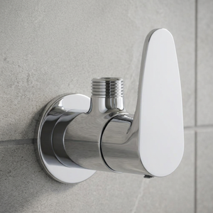 Robinet d'angle Vignette en laiton moderne pour salle de bain avec finition chromée 1/2 pouce BSP - Product Image 3
