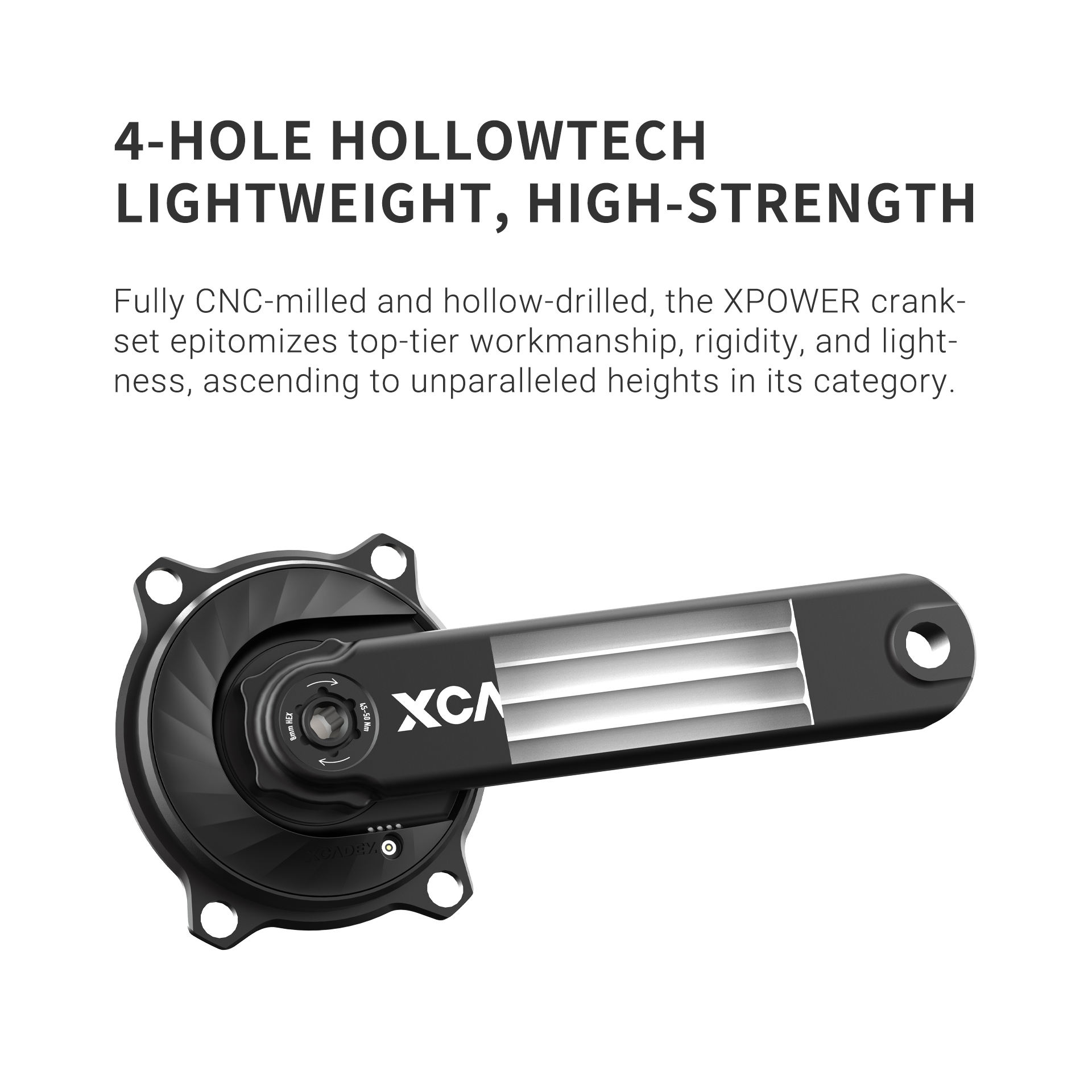XCADEY クランクセット POWER メーター 104BCD 110BCD 34-42T 4H 5H