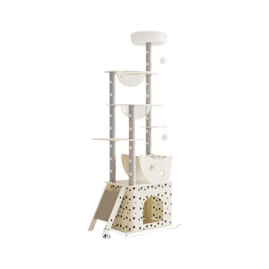 Cat Tree Luxury House Integrated Cat Tree Wooden Luxury Minimalist Multi-layer <strong>Scratching</strong> <strong>Post</strong> Large Size for <strong>Kitten</strong>/Cat Room - Product Image 4