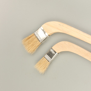 Pinceau à manche courbé 1-3 pouces en poils de porc pour la peinture de matériaux de construction - Product Image 1