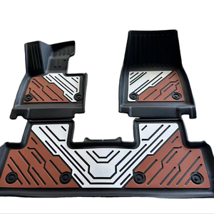 Tapis de sol de voiture 3D TPE sur mesure Marcan pour Xiaomi YU7 Li Auto L6, toutes saisons, orange et blanc - Product Image 1