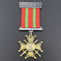 Médaille d'honneur en métal personnalisée par le fabricant avec ruban, insigne, médailles de récompense en métal moulé dans une boîte en bois, sérigraphie