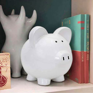 सेरामिक बड़े सफेद कबूतर बैंक बचत के लिए सुरुचिपूर्ण मनी बॉक्स - Product Image 2