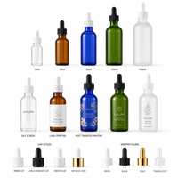 Bouteille compte-gouttes en PET rechargeable en gros, 10ml 20ml 30ml 50ml, contenant en vrac pour huiles essentielles, sérums, soins de la peau, parfums, cosmétiques